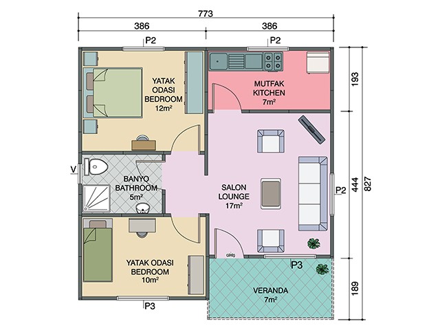 kktc prefabrik ev model 4